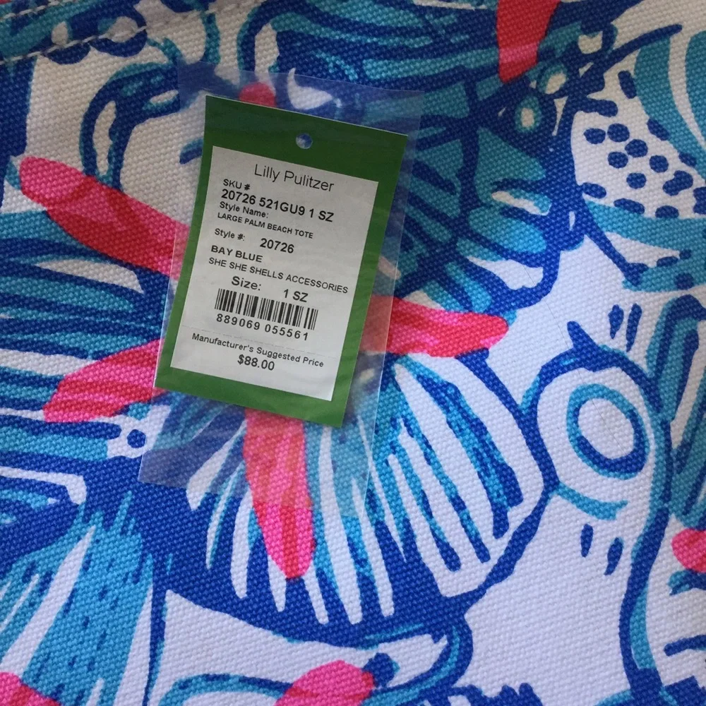 Lilly Pulitzer LRG Palm Beach Tote She She Shells - Picture 3 of 3